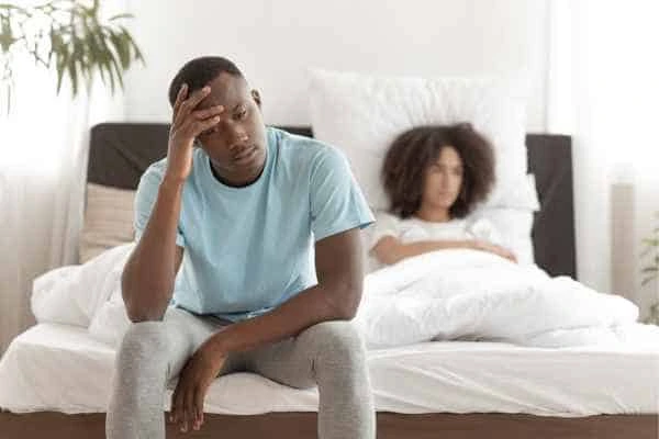 Man upset about ED symptoms Perivale