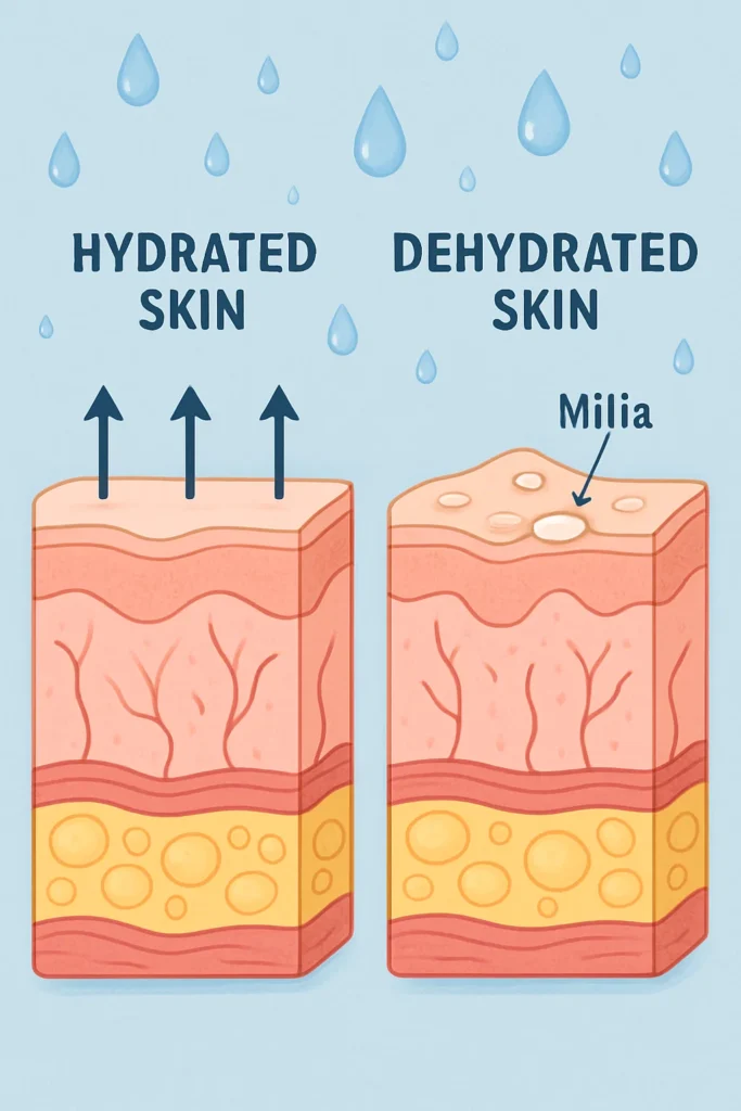 The importance of hydration and milia production Perivale