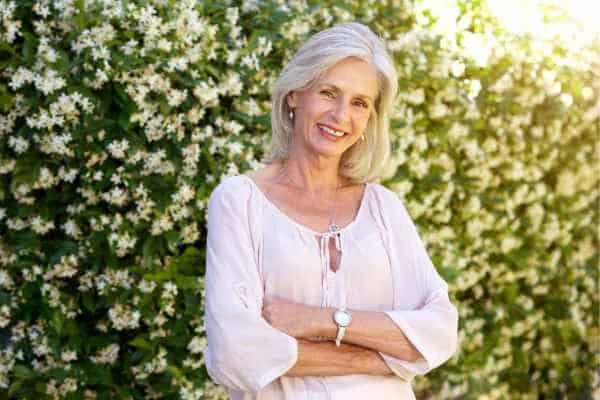 Older woman happy with urinary incontinence treatment Perivale