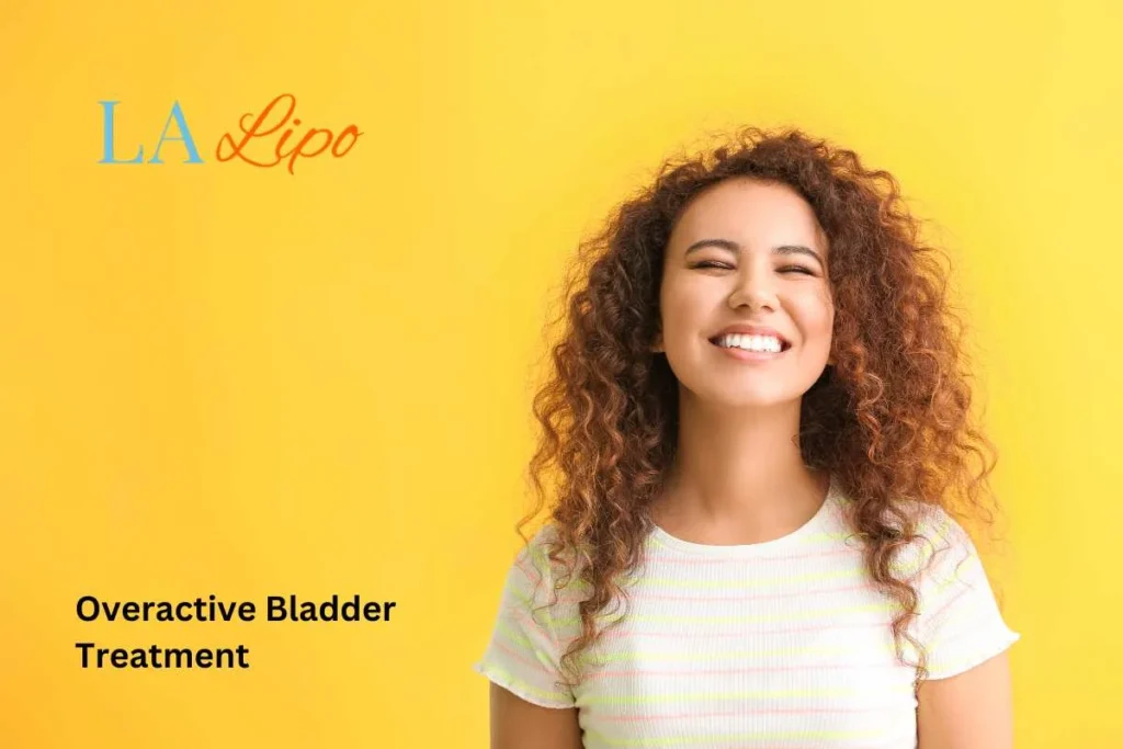 woman smiling about overactive bladder treatment Perivale solutions